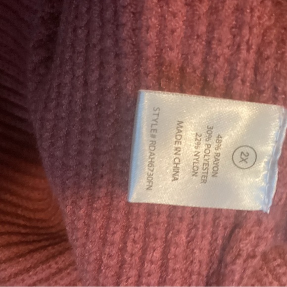 Plus Size, Fashion Nova Pink Ribbed Off-Shoulder Bodycon Dress, 2X - Picture 7 of 7